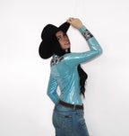 Marvel-ous Metallic Pearl Snap Rodeo Shirt