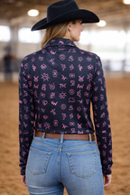 Neon Spur Brand Babe Quarter Zip Sun Shirt