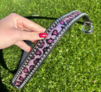 Catty Cowgirl Crystal Tooled Leather Belt